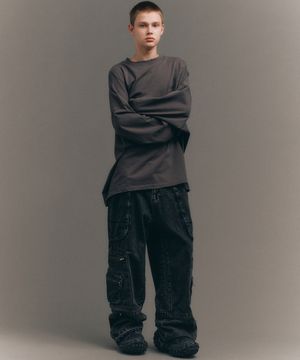 M-ZIPPER MAKE-OVER PANTS / BLACK DENIM