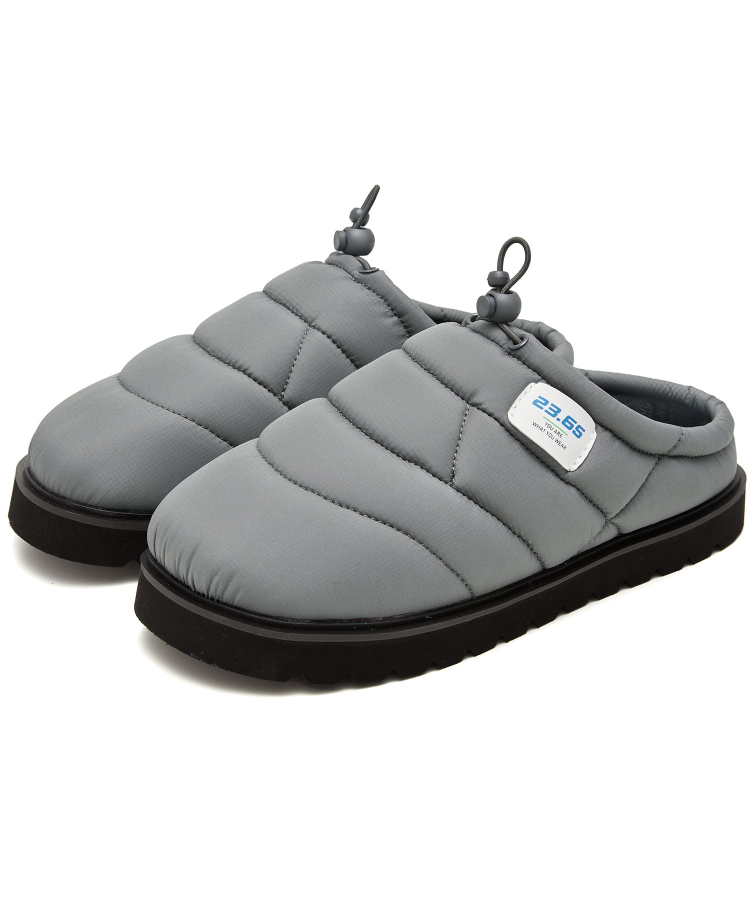 MUSINSA | 23.65 Polka 1 padded cold weather slippers gray
