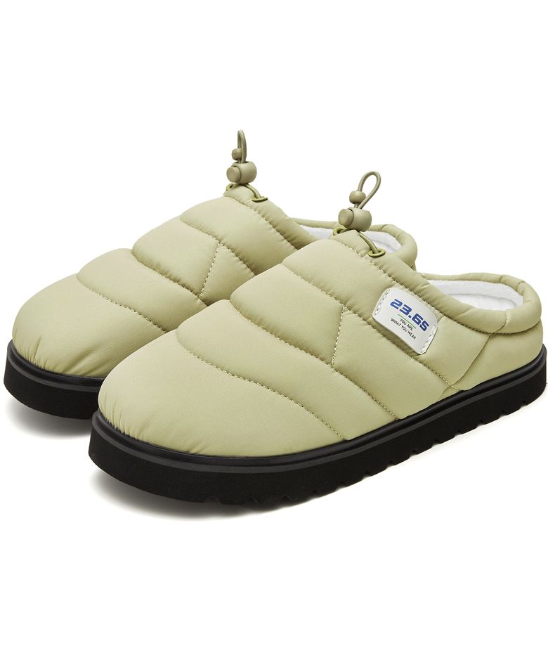 폴카1 패딩 방한 슬리퍼 베이지