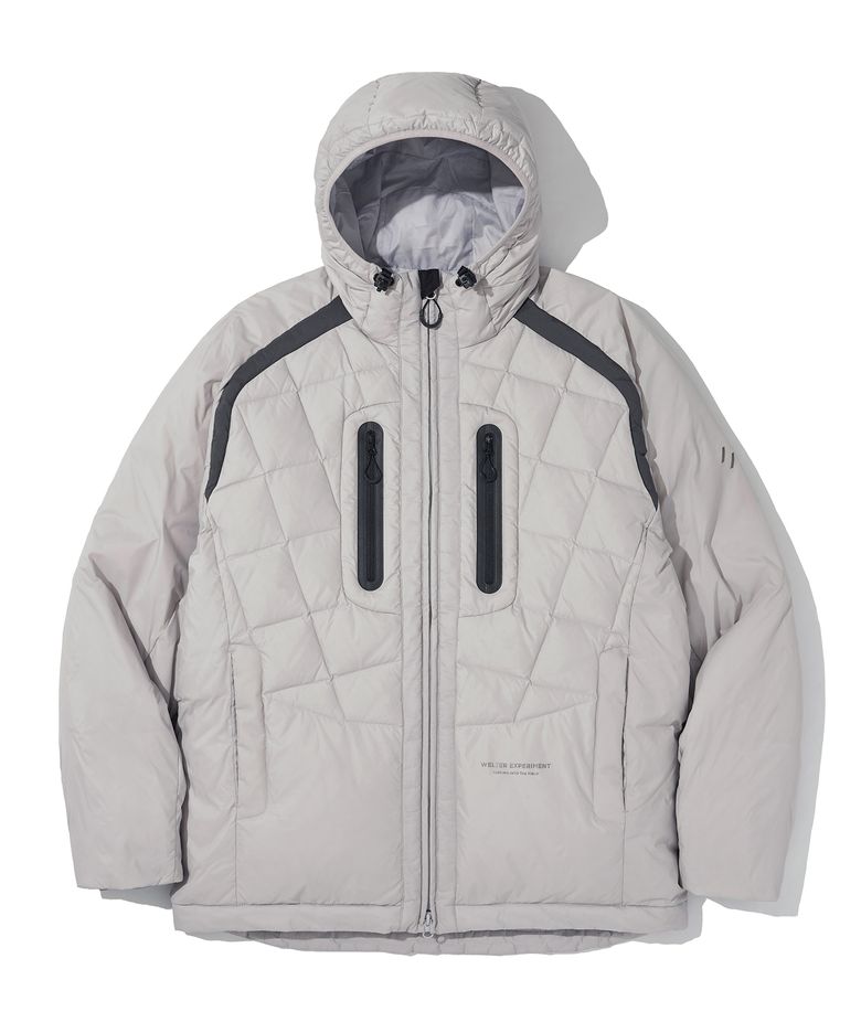 SHIELD DOWN HOOD JACKET_LIGHT GRAY_WOL039