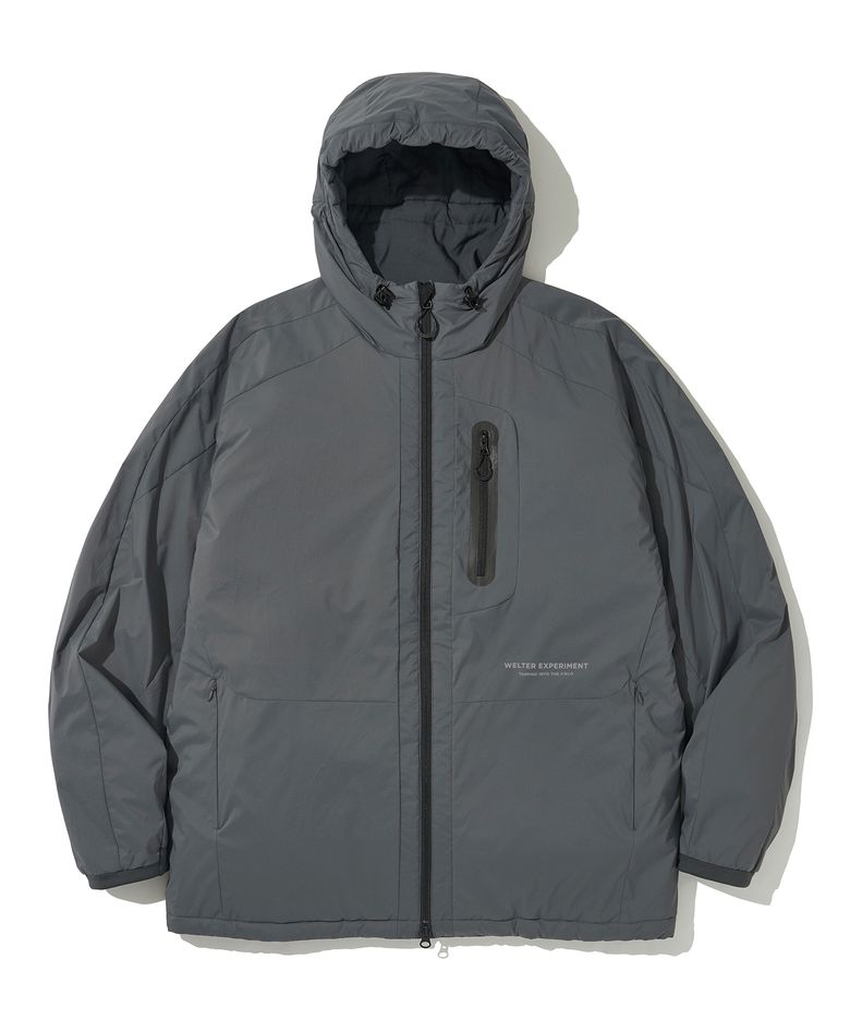 LIGHT PRIMALOFT HOOD JACKET_CHARCOAL_WOL041