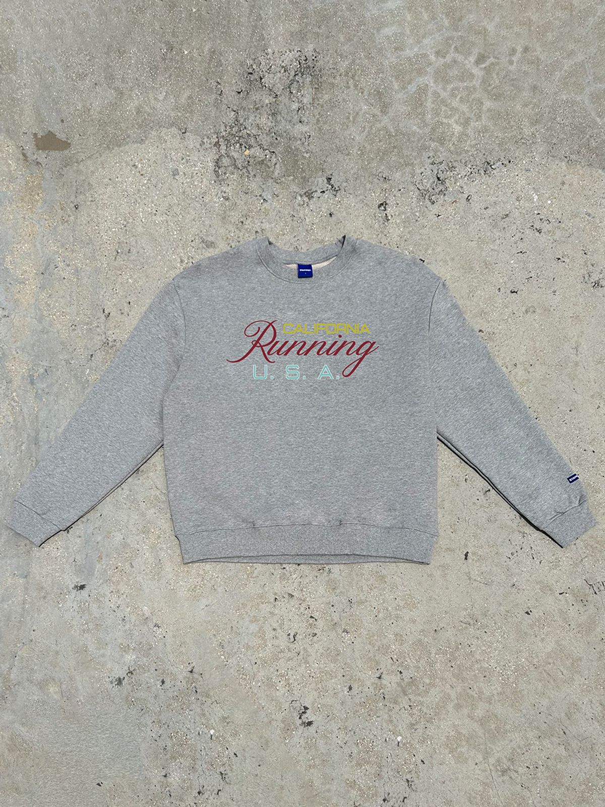스텝온리(STAFFONLY) RUNNING SWEATSHIRTS (MELANGE GREY)
