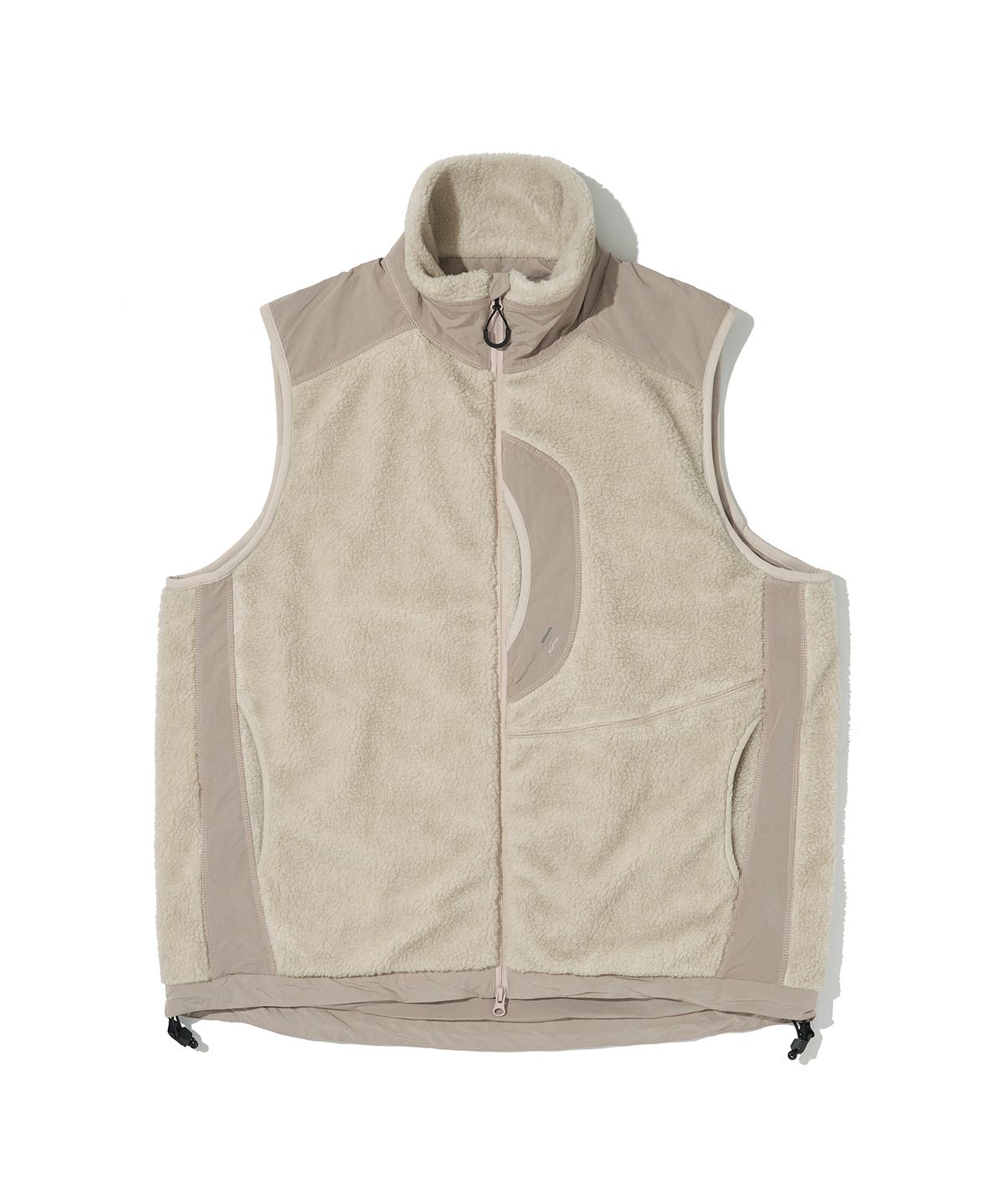 웰터 익스페리먼트(WELTER EXPERIMENT) CHEST HOLEPOCKET FLEECE VEST_CREAM_WOL049