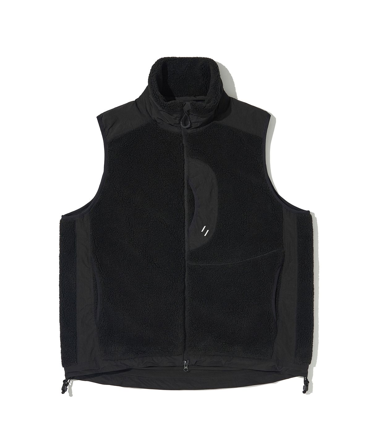 웰터 익스페리먼트(WELTER EXPERIMENT) CHEST HOLEPOCKET FLEECE VEST_BLACK_WOL050