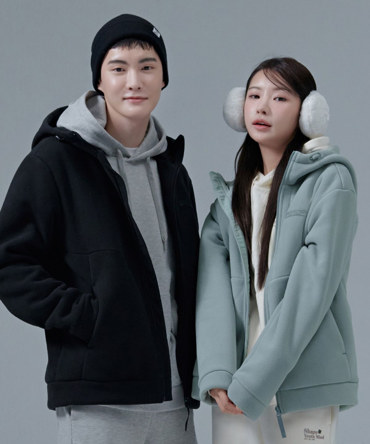 체이스컬트(CHASECULT) 공용 폴라폴리스 보아 본딩 후드집업-CFZU4302D03