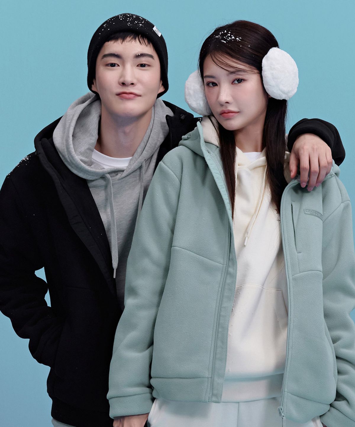 체이스컬트(CHASECULT) 공용 폴라폴리스 보아 본딩 후드집업-CFZU4302D0D