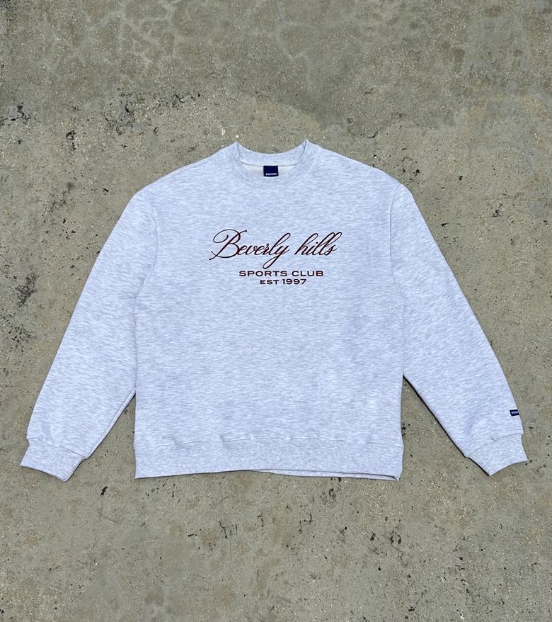 BEVERLY HILLS SWEATSHIRTS (MELANGE WHITE)
