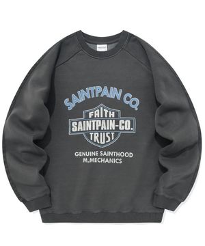 SP 가먼트 다잉 F&T 크루넥-차콜