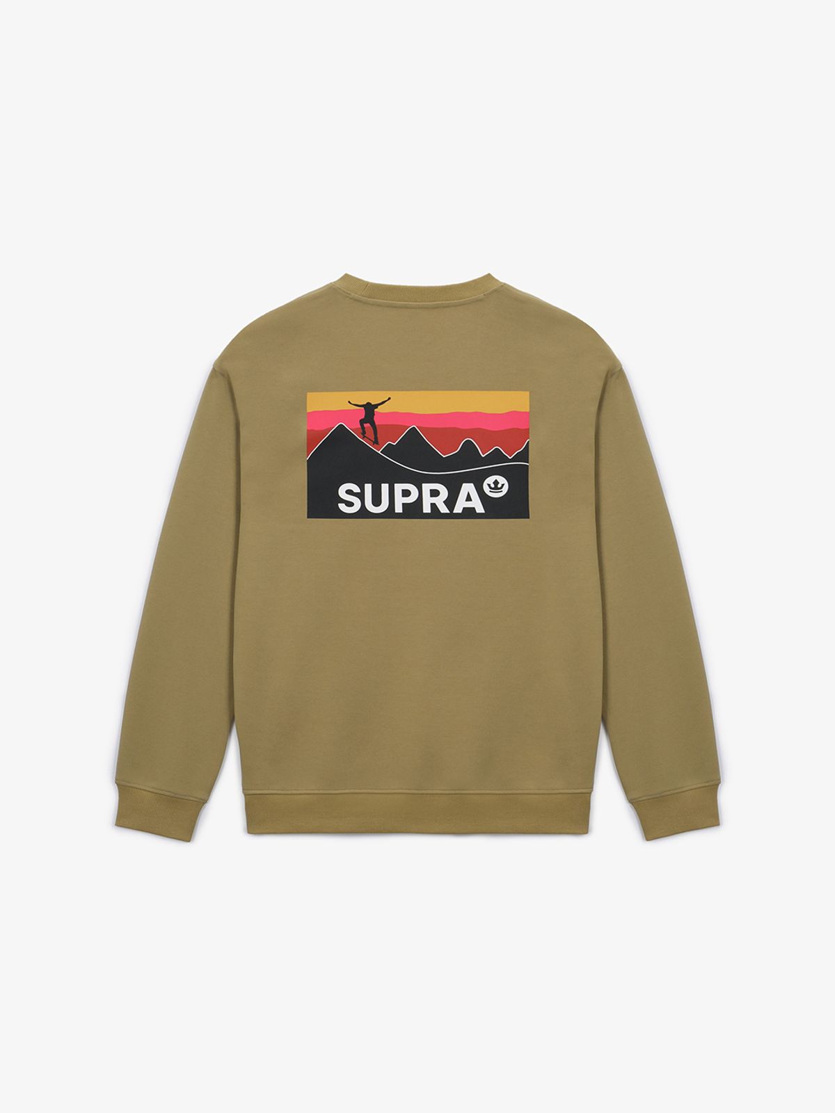 수프라(SUPRA) 아웃도어 그래픽 오버핏 맨투맨(BEIGE)