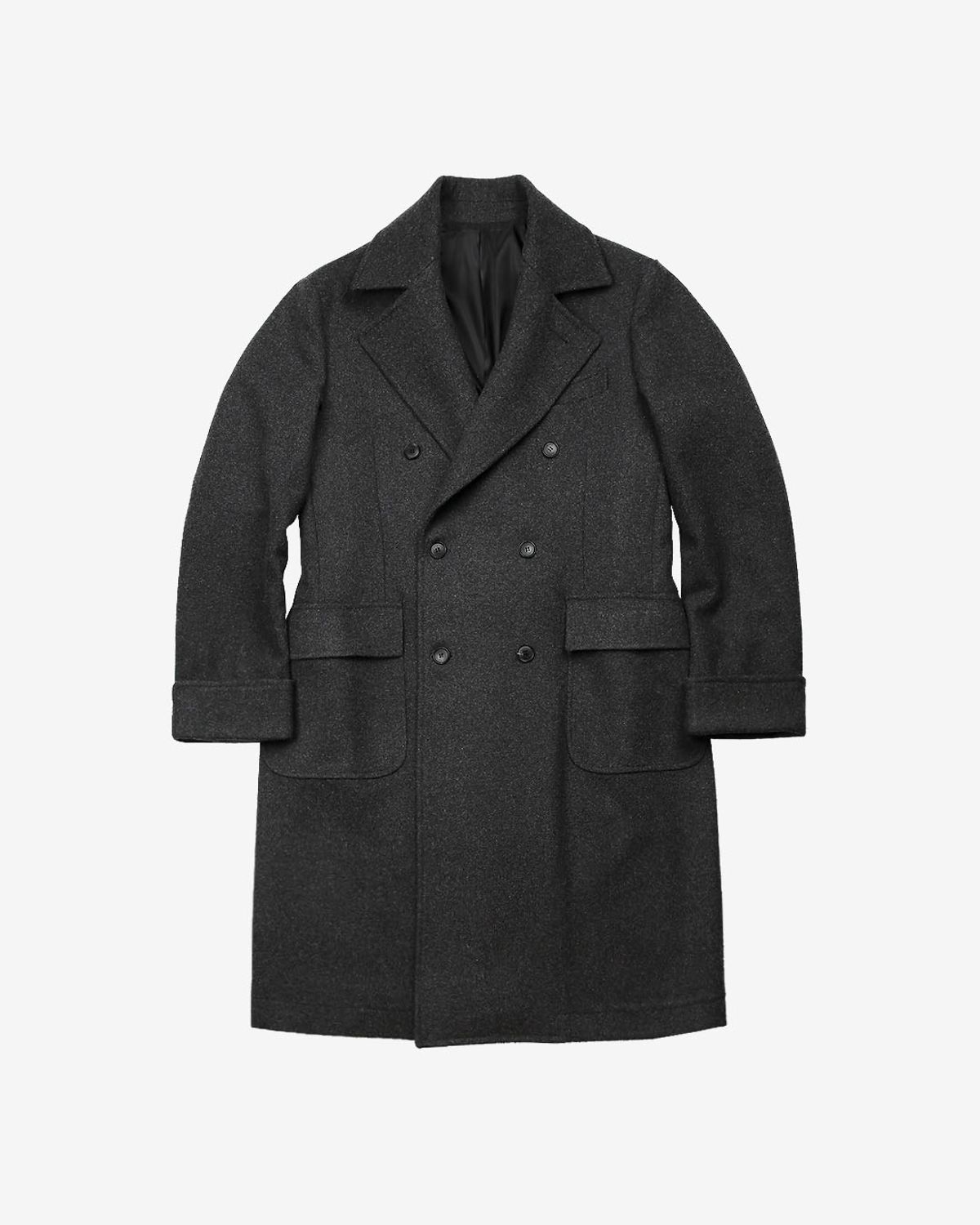솔티(SORTIE) Bonheur Wool Polo Coat (Charcoal)