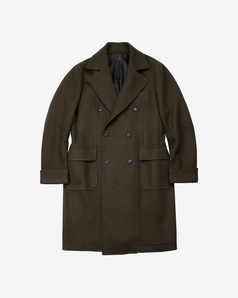 Bonheur Wool Polo Coat (Khaki)