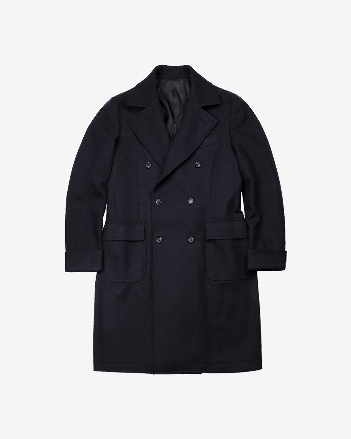 솔티(SORTIE) Bonheur Wool Polo Coat (Navy)