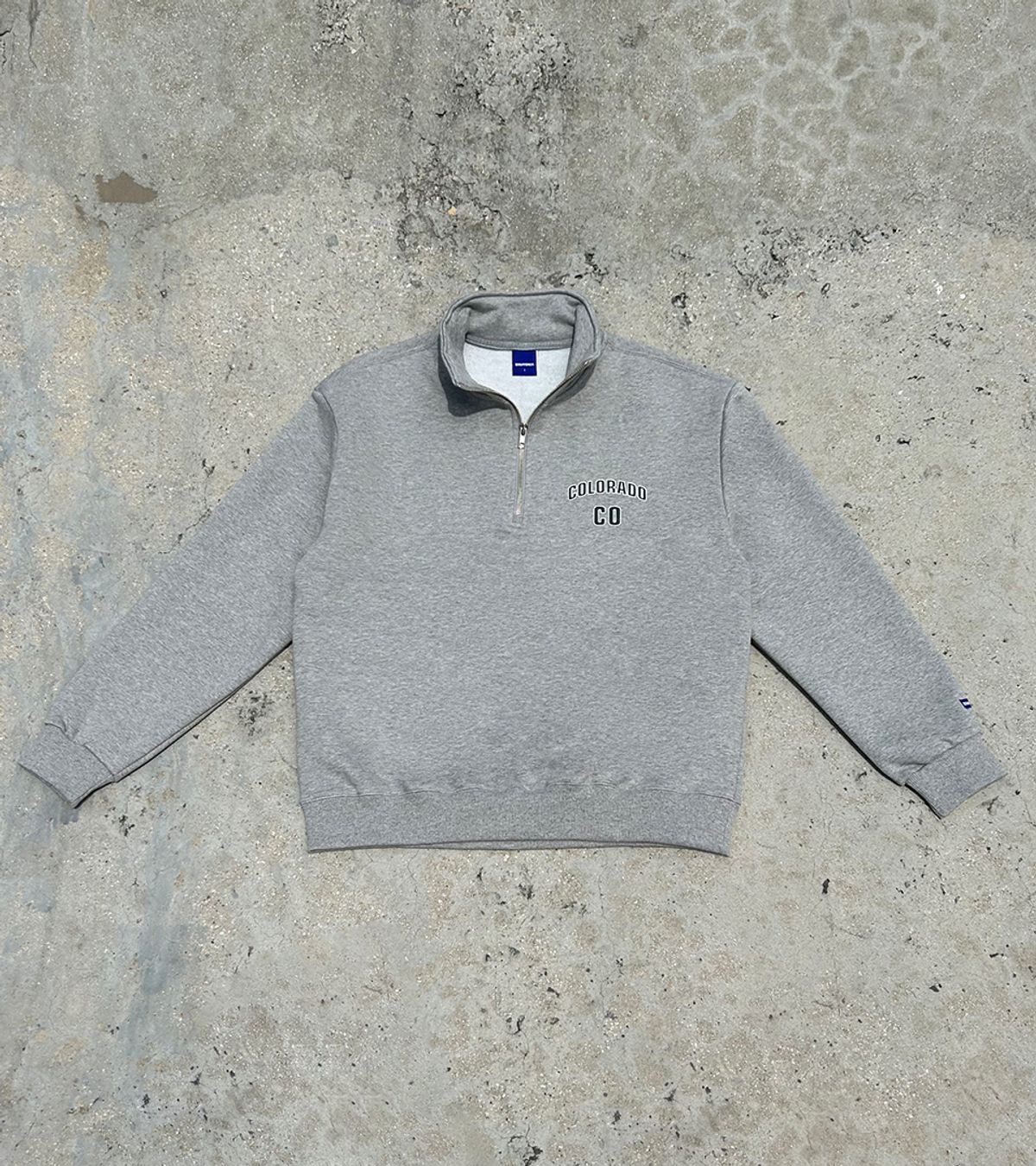 스텝온리(STAFFONLY) COLORADO HALF ZIP-UP (MELANGE GREY)
