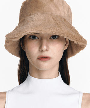 버킷햇 테디베이지