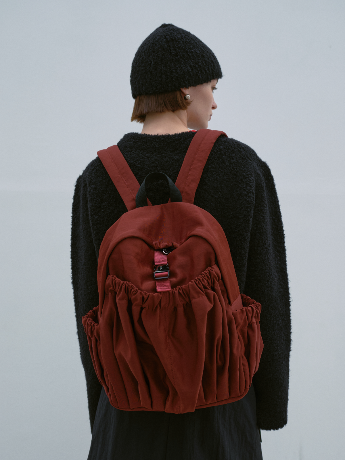 아코크(ACOC) Gathered Backpack_Orange Rust