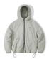 오버핏 심볼 로고 후드 패딩-그레이