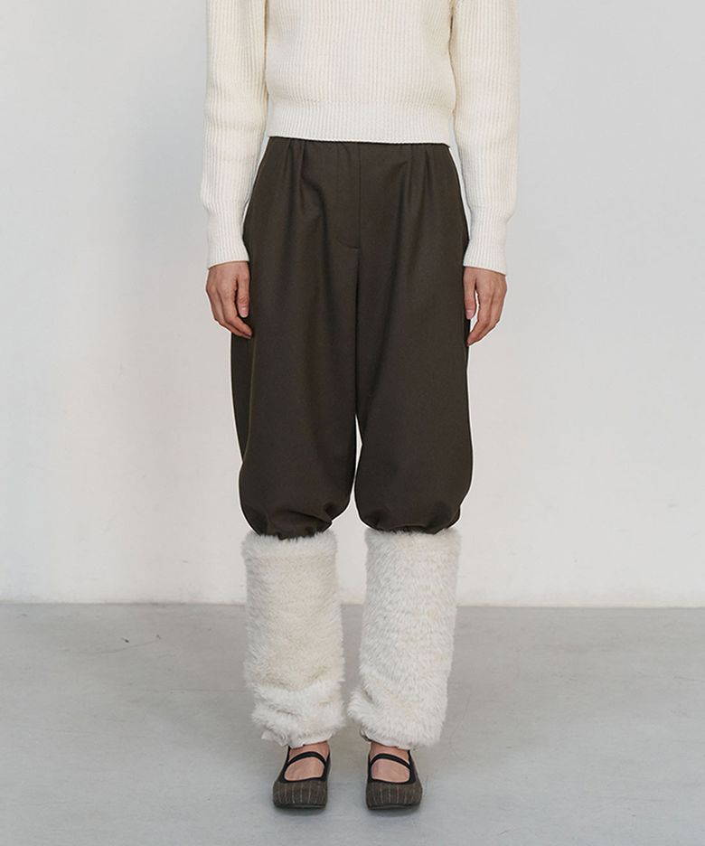 HAIRY FUR LEG WARMER_IVORY