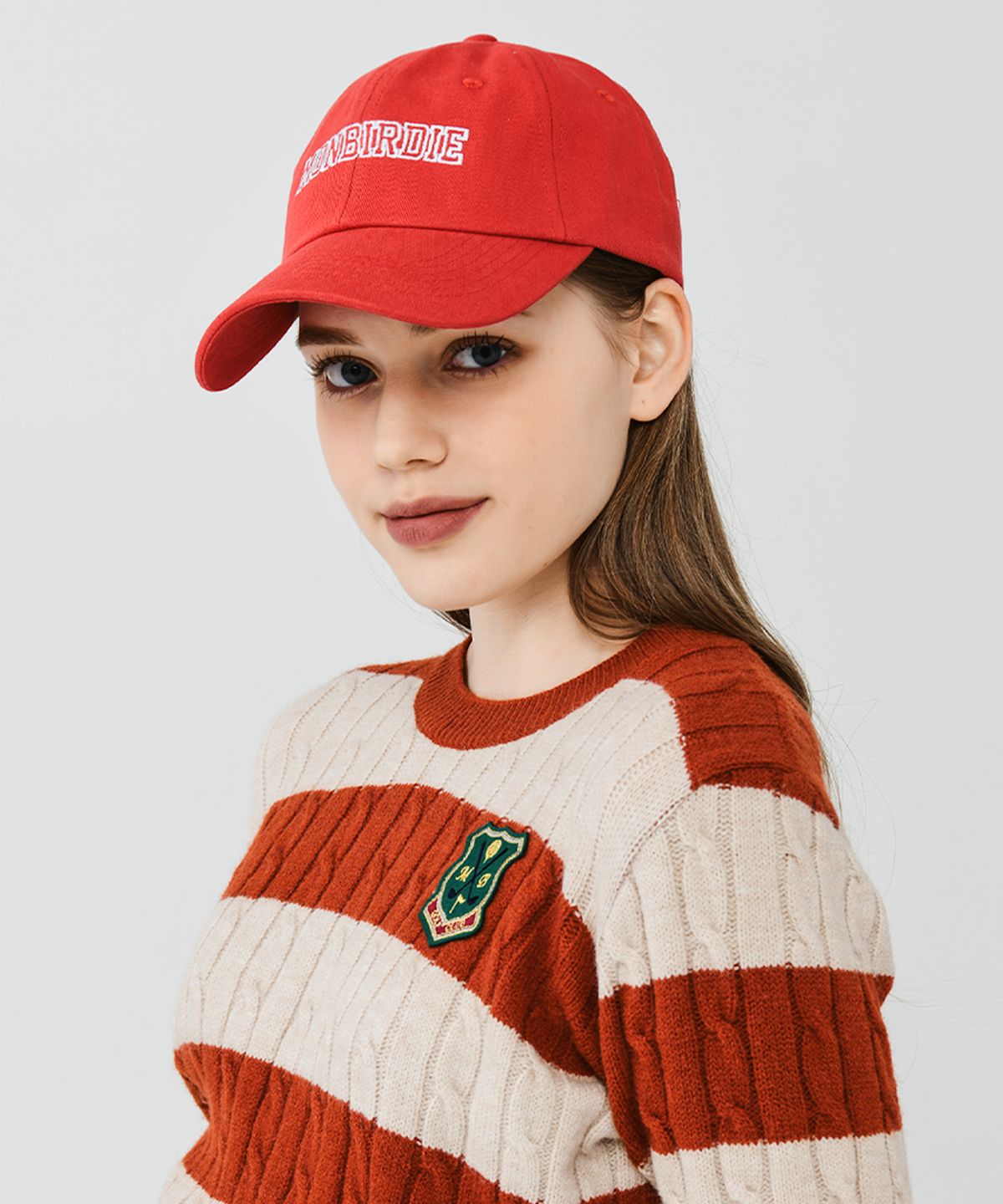 몽버디 골프(MONBIRDIE GOLF) MONBIRDIE SOFTWEAR COTTON BALLCAP 자수로고 볼캡_RED