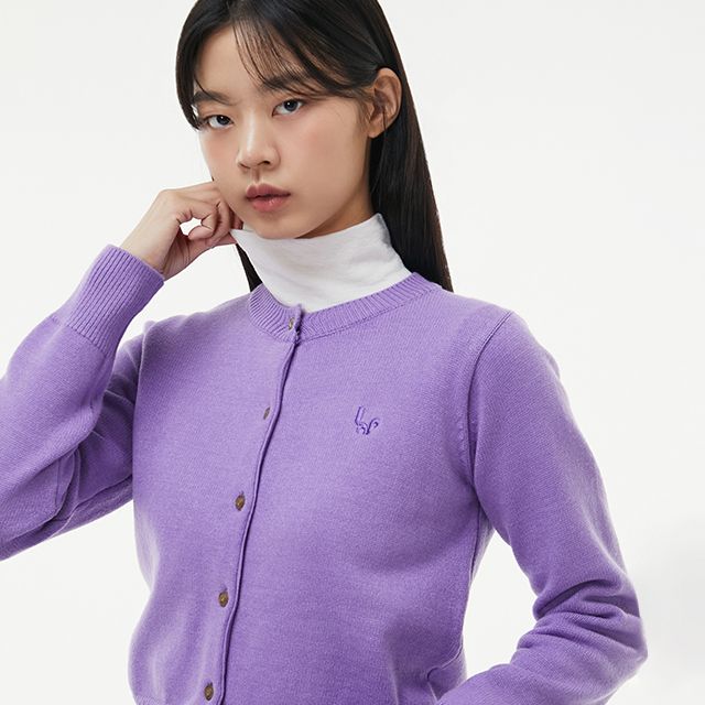 MUSINSA | LAP Logo Embroidered Basic Cardigan AP4KGA61