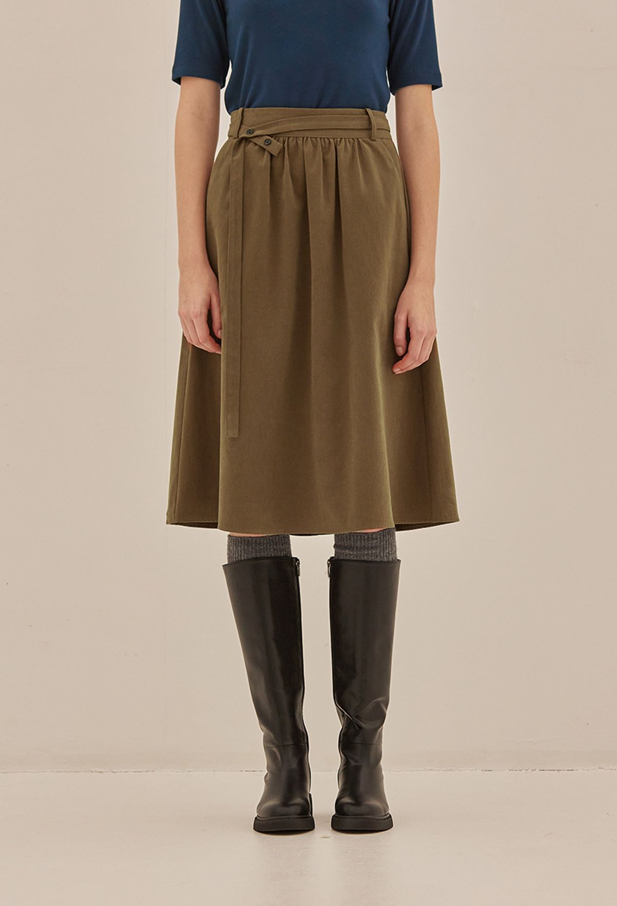 망고매니플리즈(MANGO MANY PLEASE) YUTA SHIRRING SKIRT (2colors)