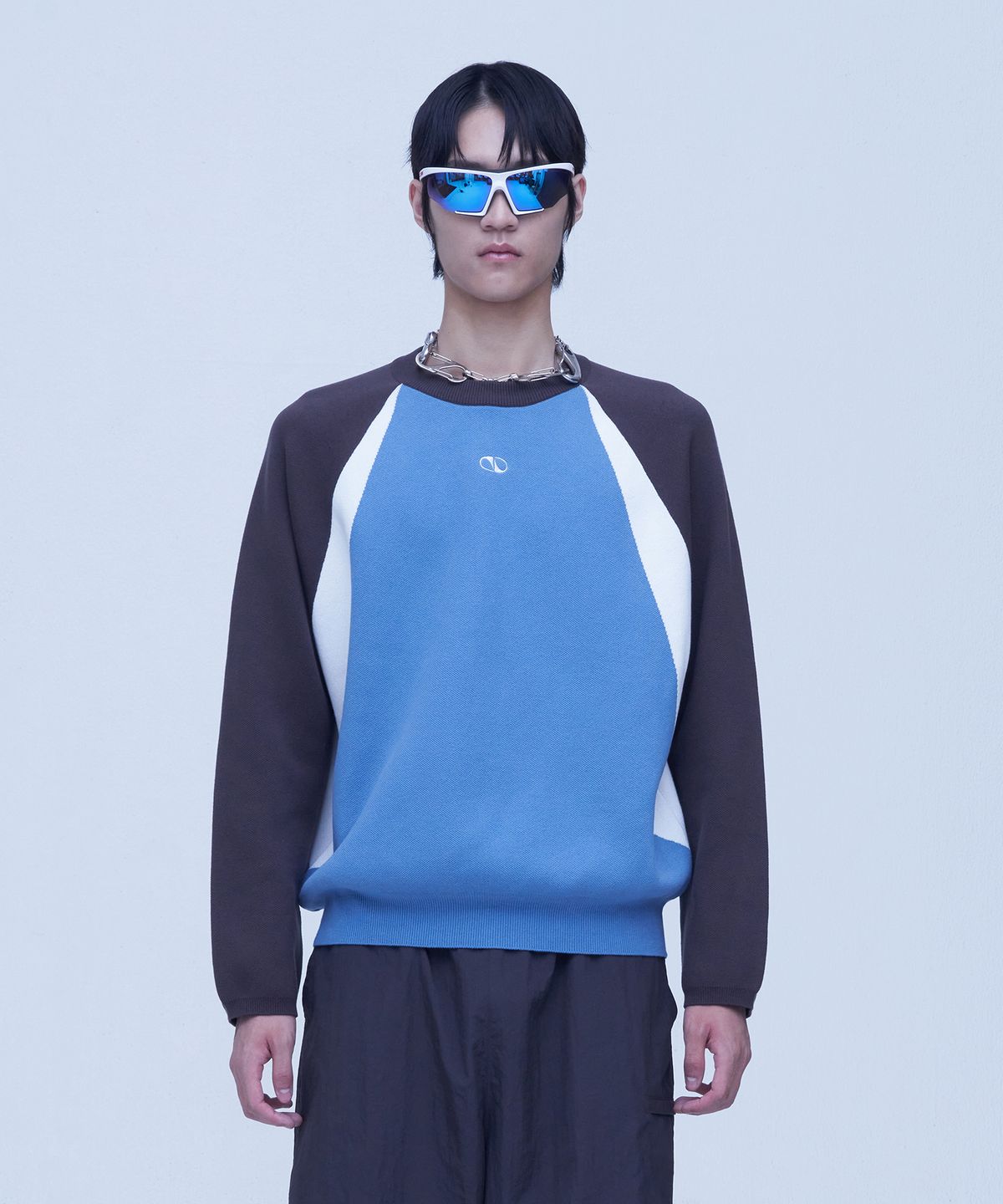 더블유엠씨(WMC) 서킷 니트_GREYISH BLUE