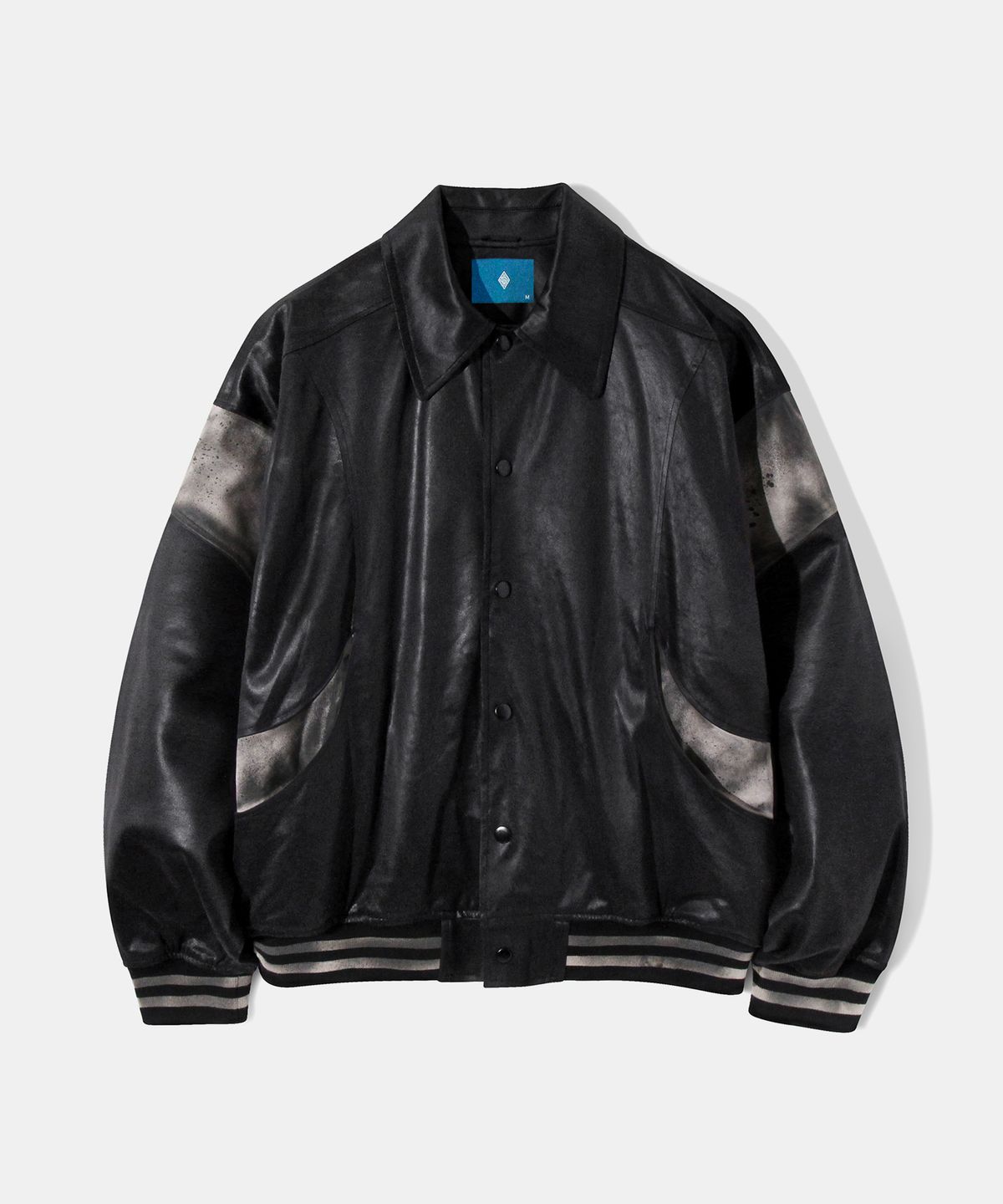 다이아몬드 레이라(DIAMOND LAYLA) Painting Crack Leather Shouldering Jacket J24