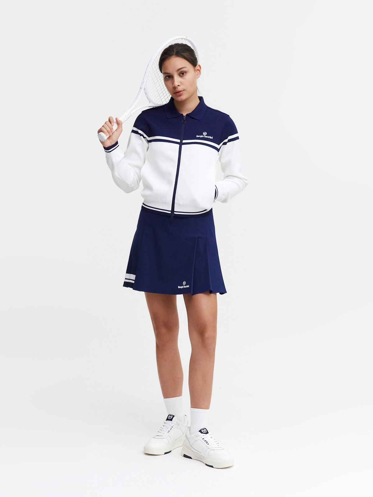 세르지오 타키니(SERGIO TACCHINI) W 고트 베러니트 가디건 (Navy)