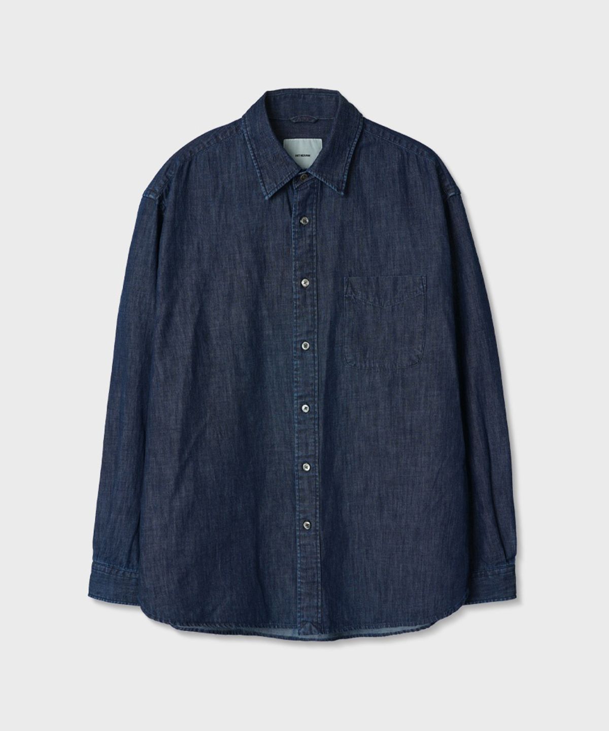 인더로우(INTHERAW) WASHED DENIM SHIRT - INDIGO BLUE