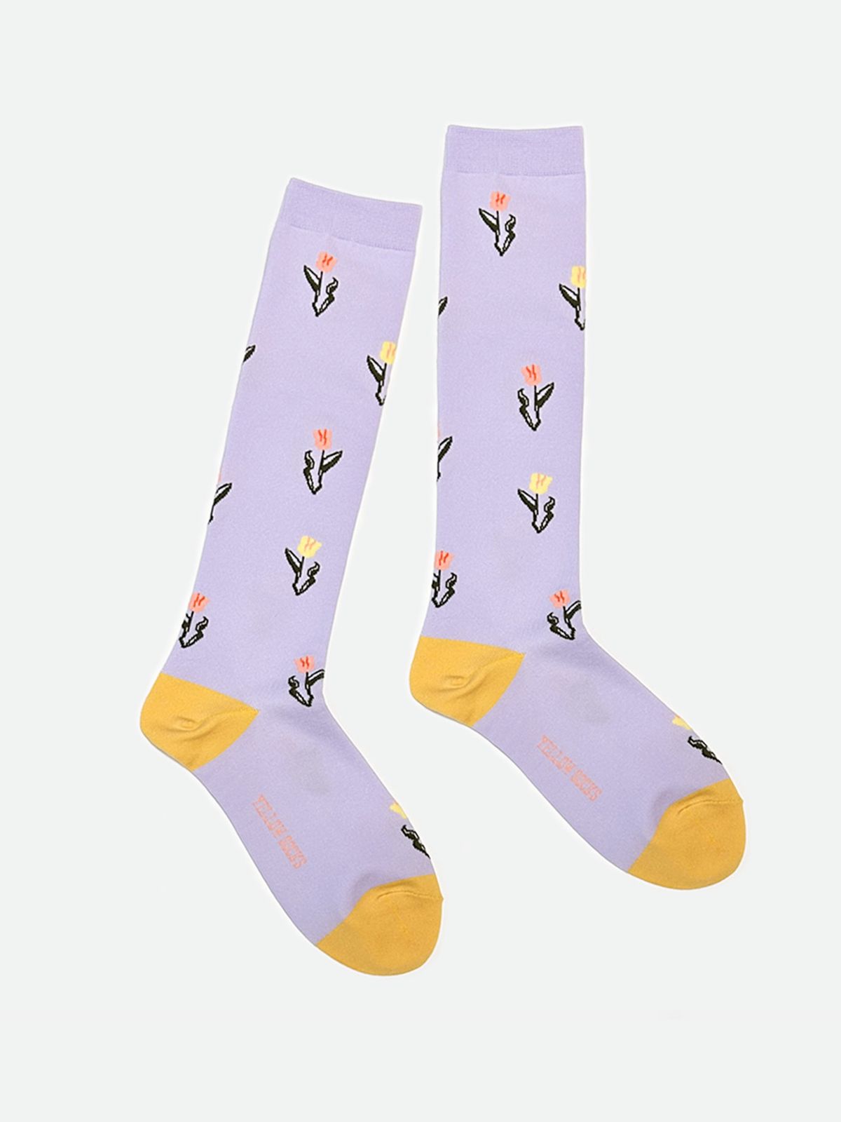 옐로우삭스(YELLOWSOCKS) 코지 니삭스 라벤더 플라워