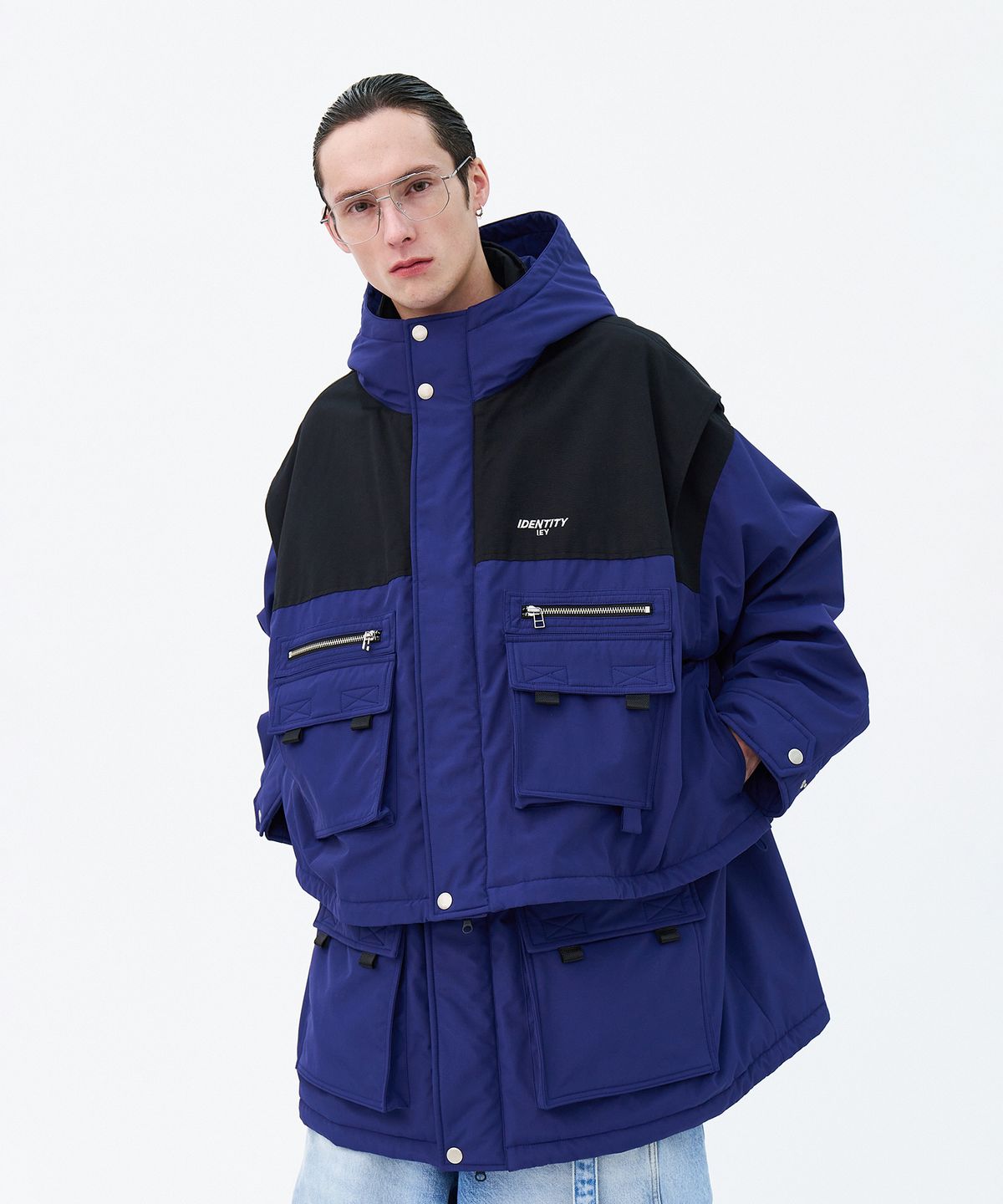 이에이(IEY) ALPINE VEST SHELL PARKA Navy