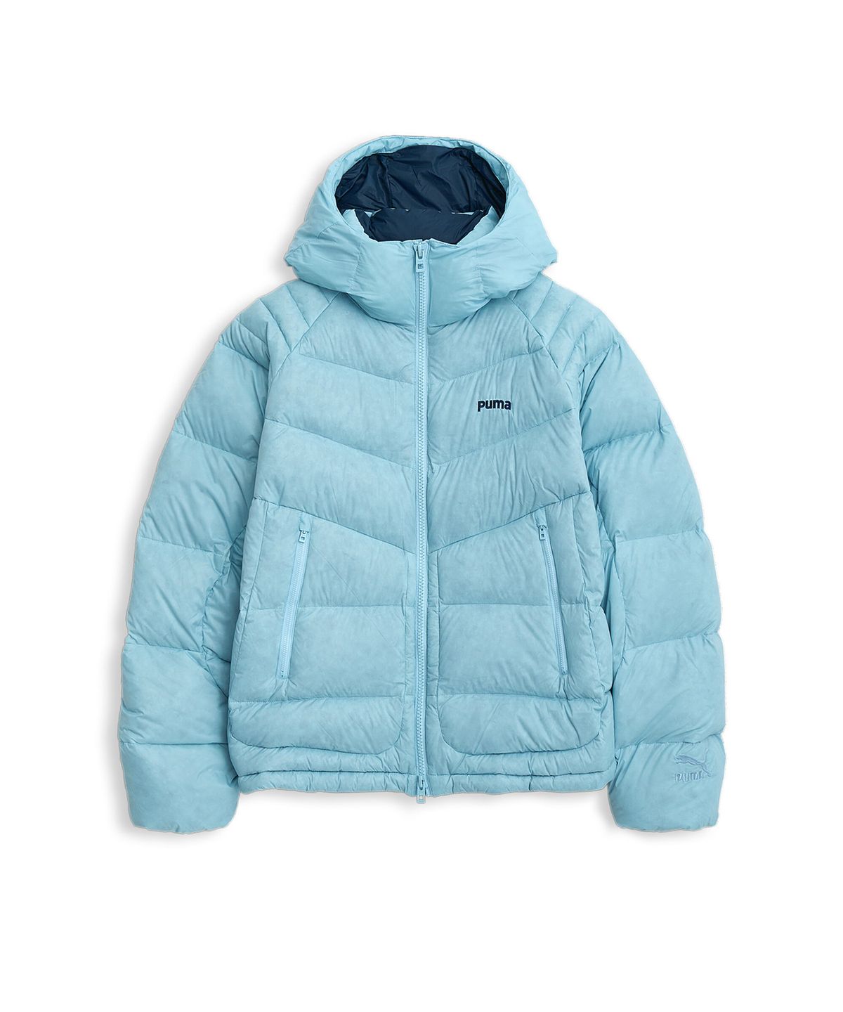 푸마(PUMA) 울트라2 아이콘 팝 다운 자켓 - 실버:블루 / 940195-02