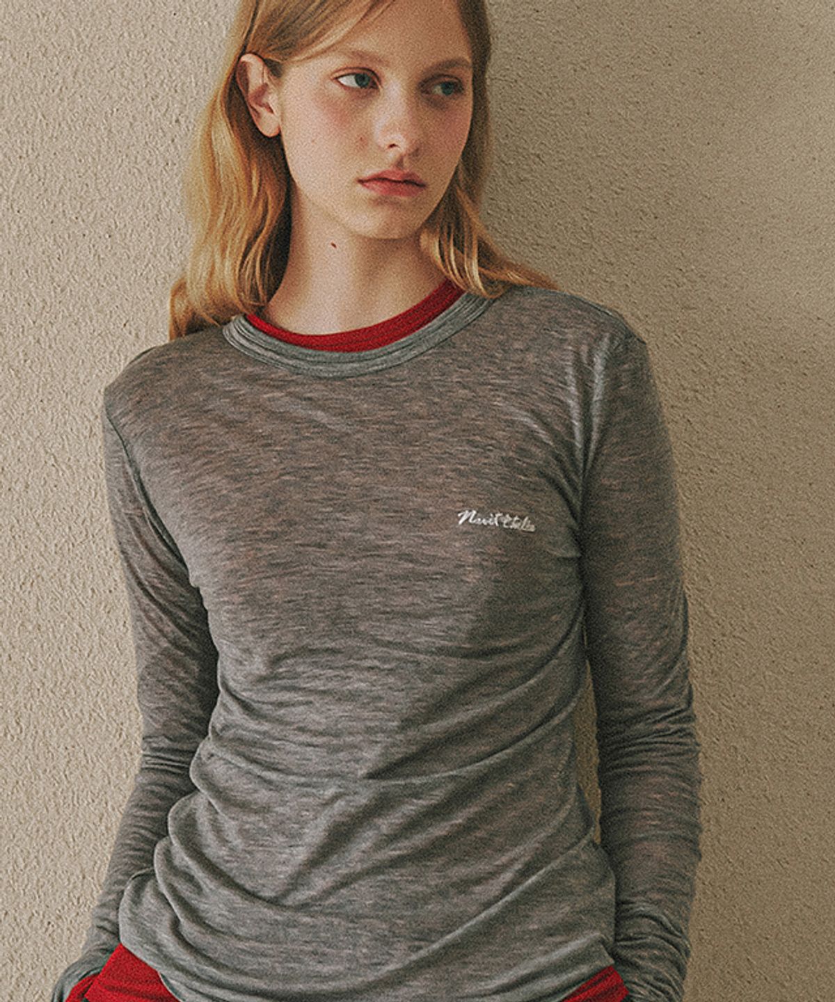 론론(RONRON) NUIT FLAT LONG SLEEVE GREY