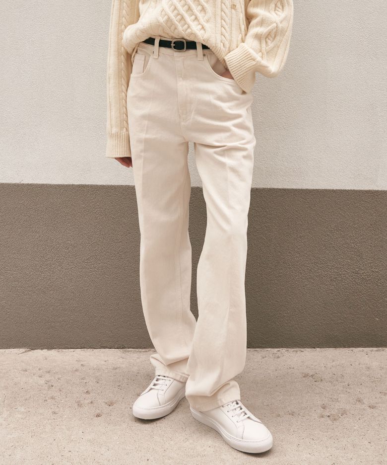 101 클래식 스트레이트 데님 - Cream