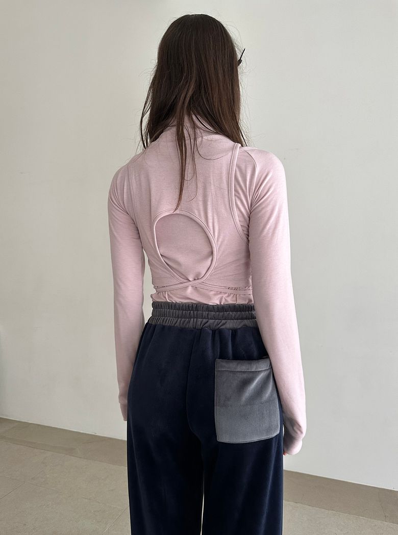 발레리나 레이어드 터틀 티셔츠_핑크
