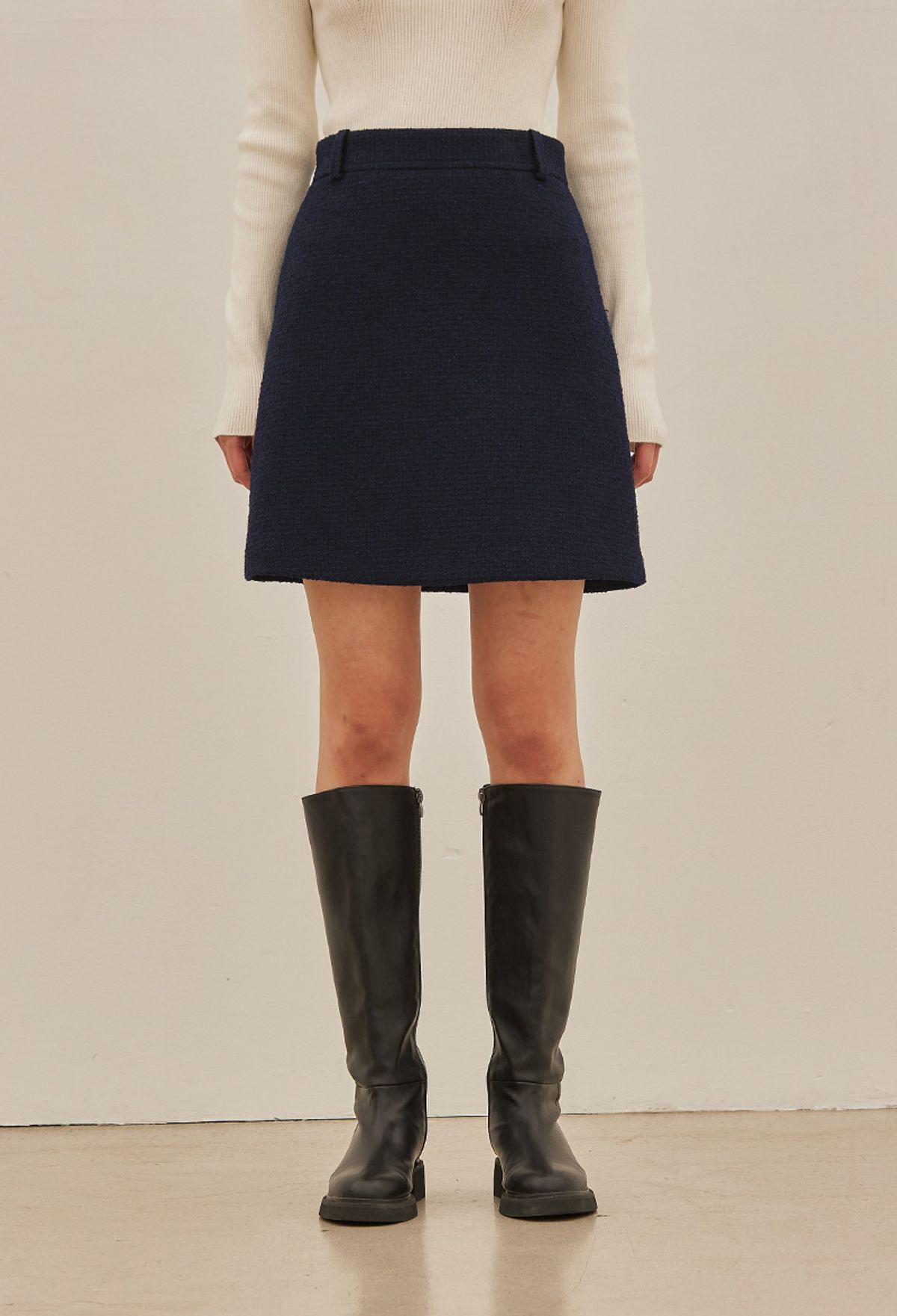 망고매니플리즈(MANGO MANY PLEASE) BURD TWEED MINI SKIRT (3colors)
