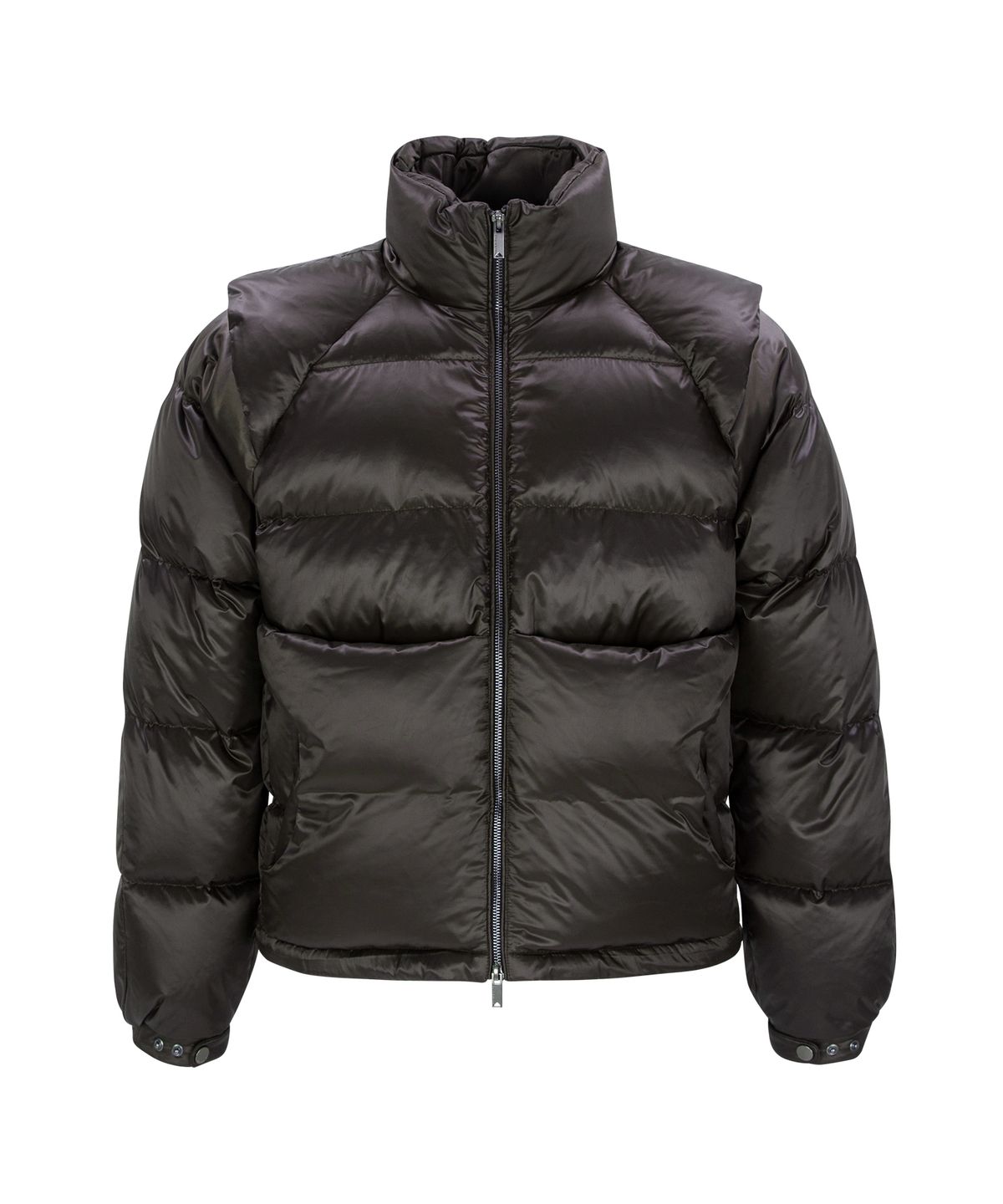 언지미크(UNGIMMICK) 3D-PANELLED PUFFER DOWN JACKET (DEEP BROWN)