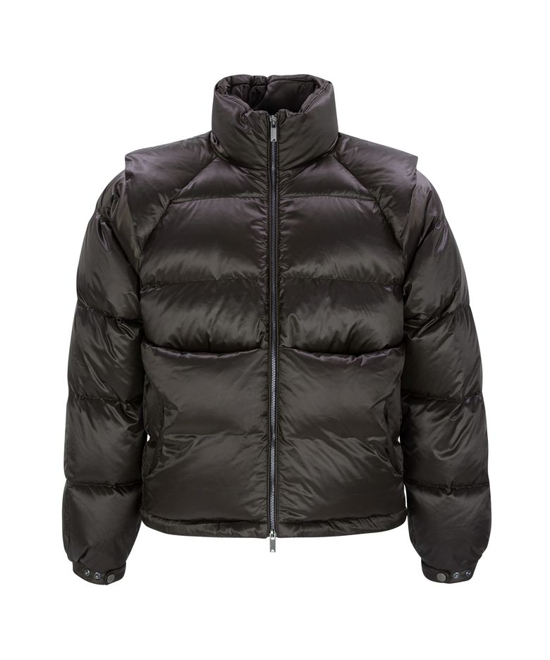 3D-PANELLED PUFFER DOWN JACKET (DEEP BROWN)