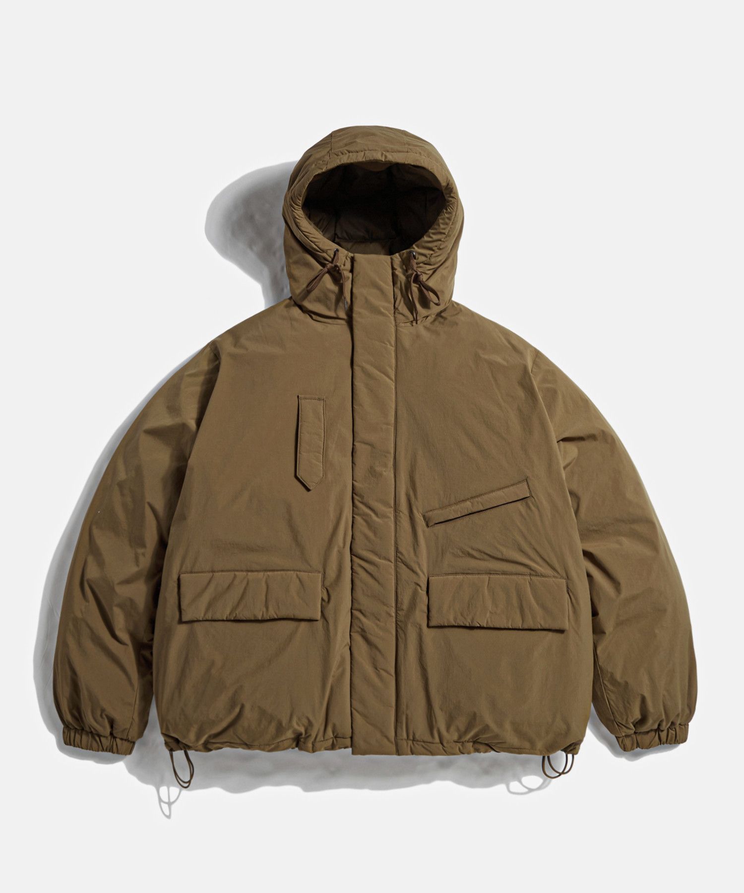 MUSINSA公式 | ESPIONAGE Dyer Hooded Down Parka Bronze