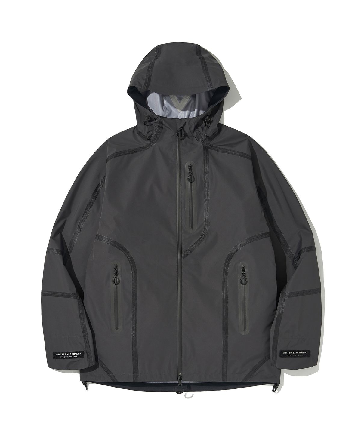 웰터 익스페리먼트(WELTER EXPERIMENT) WOL023_3LAYER SEAMSEALING HOOD SHELL JACKET_Charcoal