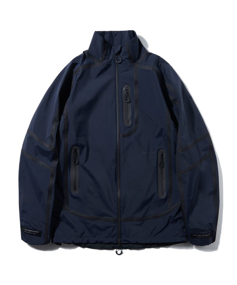 WOL027_3LAYER SEAMSEALING STAND SHELL JACKET_Navy