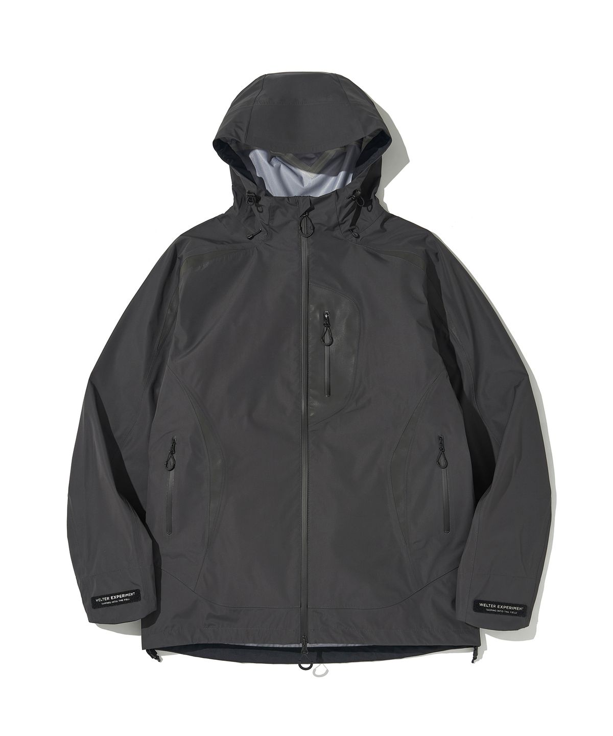 웰터 익스페리먼트(WELTER EXPERIMENT) WOL029_3LAYER NUT HOOD SHELL JACKET_Charcoal