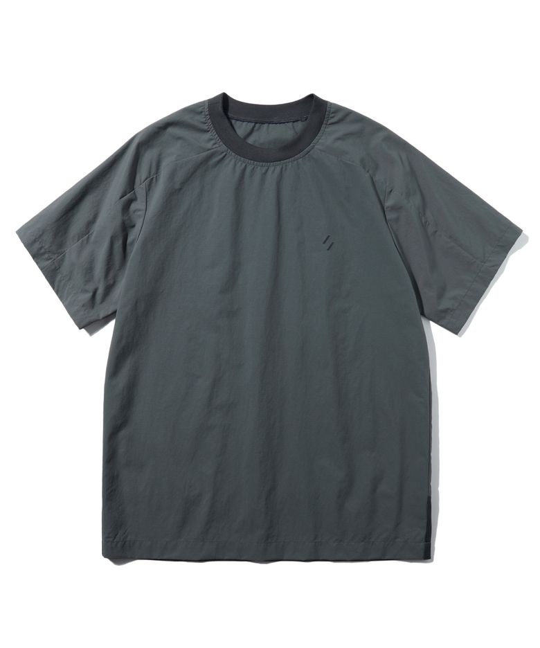 WDT003_AMON MESH PULLOVER_Charcoal