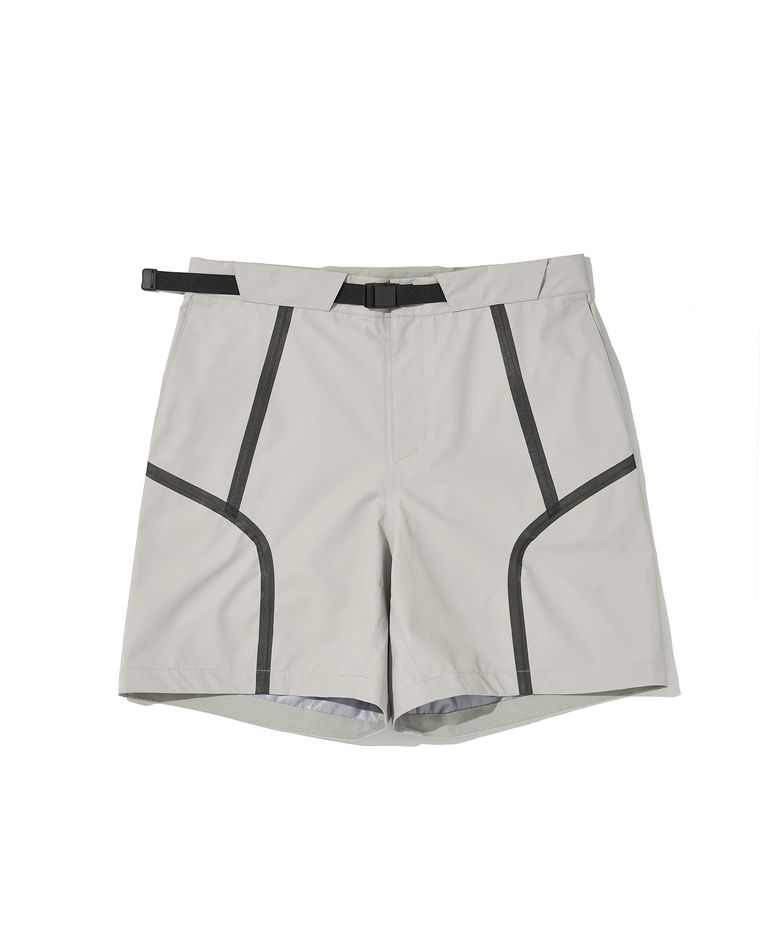 WSP001_3LAYER SEAMSEALING HALF PANTS_Gray White