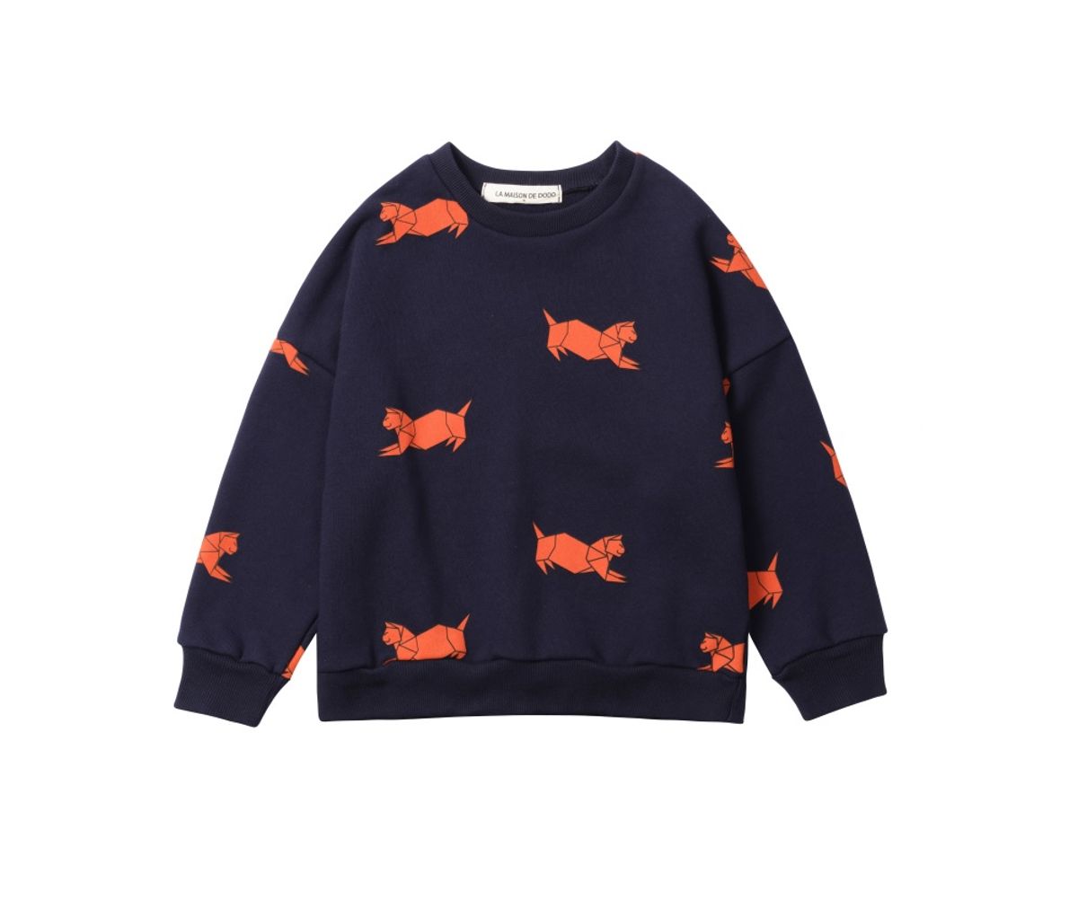 라메종드도도(LA MAISON DE DODO) Simply Dodo Sweatshirt with Cats All Over The Place (Navy)_ 맨투맨