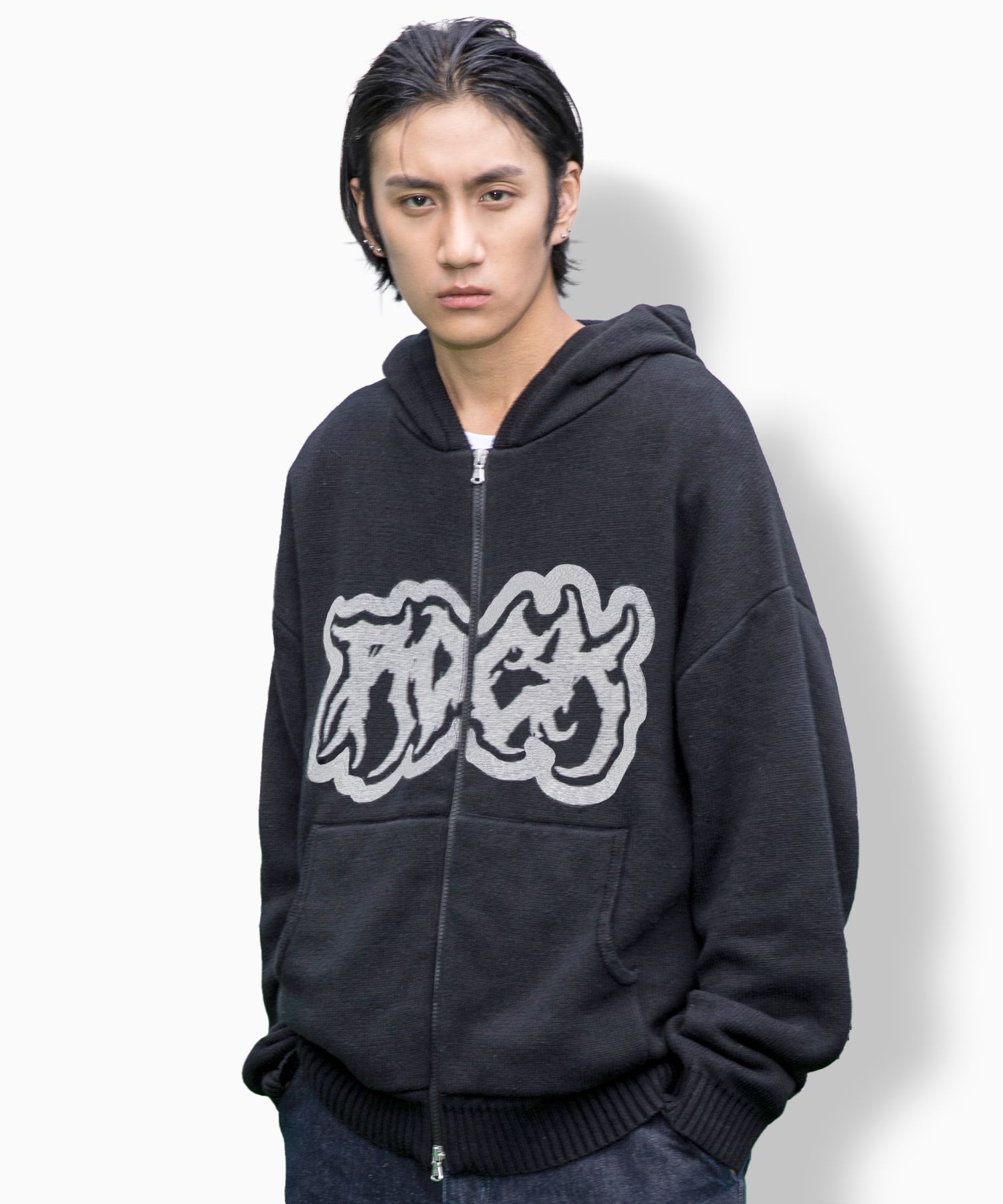 アウターその他 XTONZ XTK080 Planet hood knit zip-up BLACK xtk080 MUSINSA | XTONZ XTK080 Planet hood knit zip-up (BLACK)