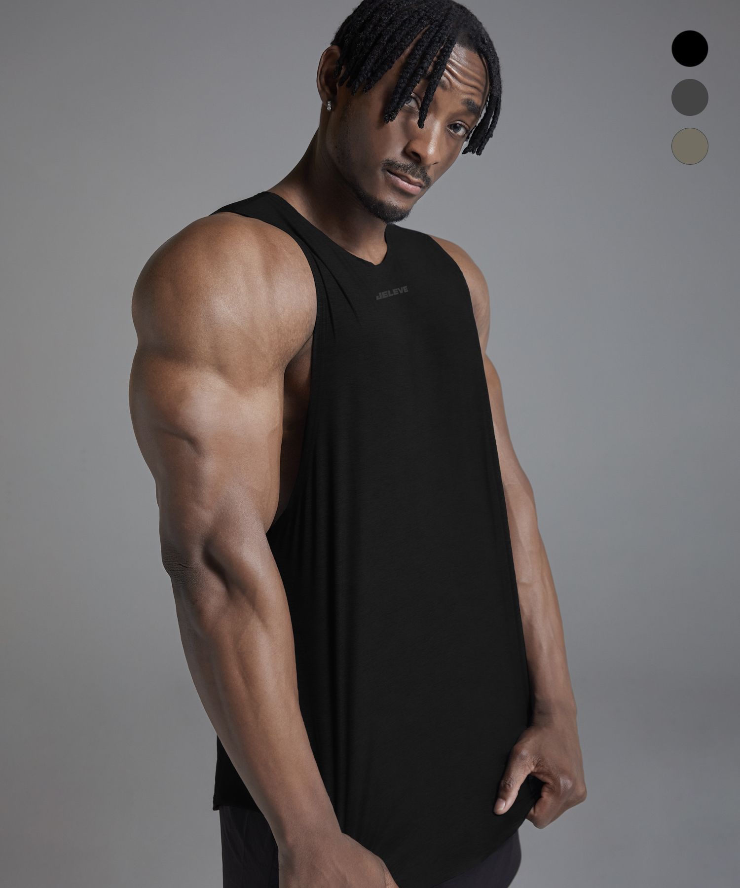 MUSINSA | JELEVE Tech Fit Main Logo Sleeveless Top