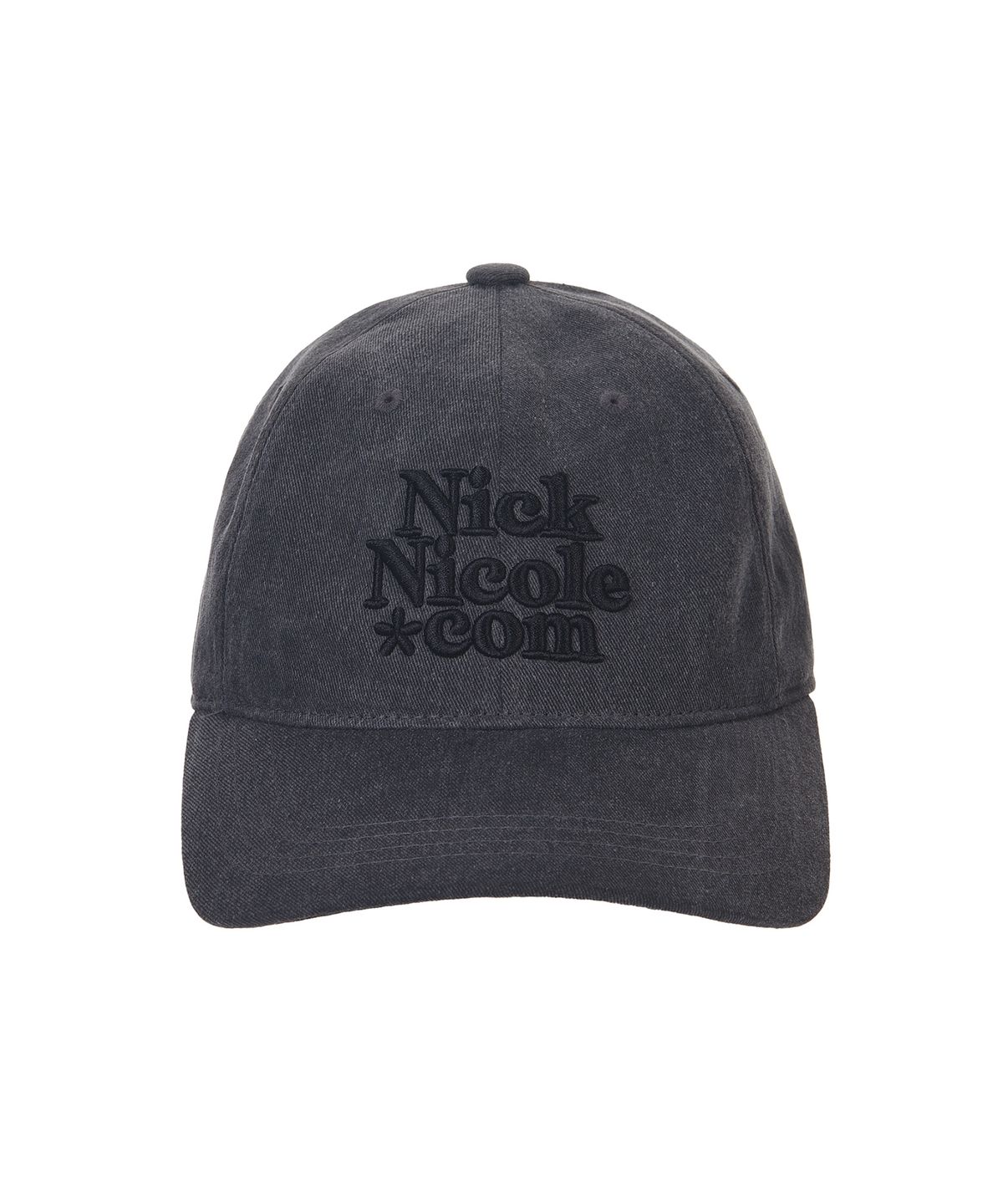 닉앤니콜(NICK&NICOLE) NN DOTCOM SIGNATURE BALL CAP_DENIM CHARCOAL