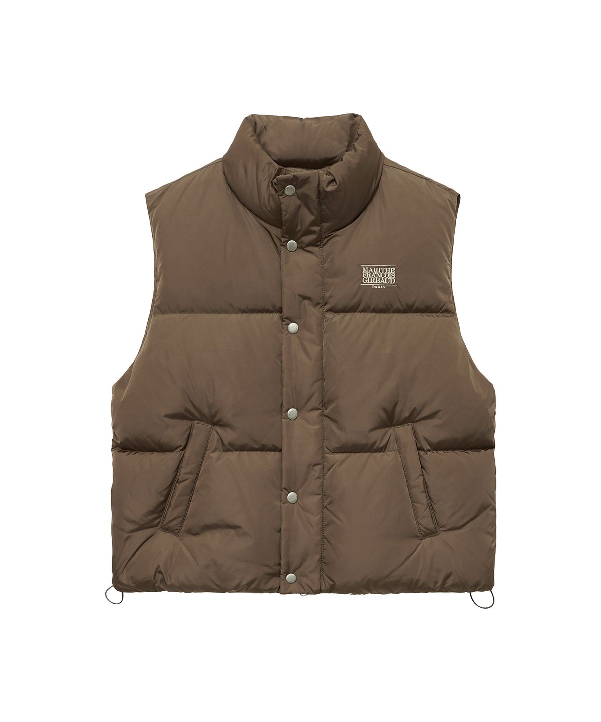 마리떼 프랑소와 저버(MARITHÉ + FRANҪOIS GIRBAUD) CLASSIC LOGO DUCK DOWN VEST brown