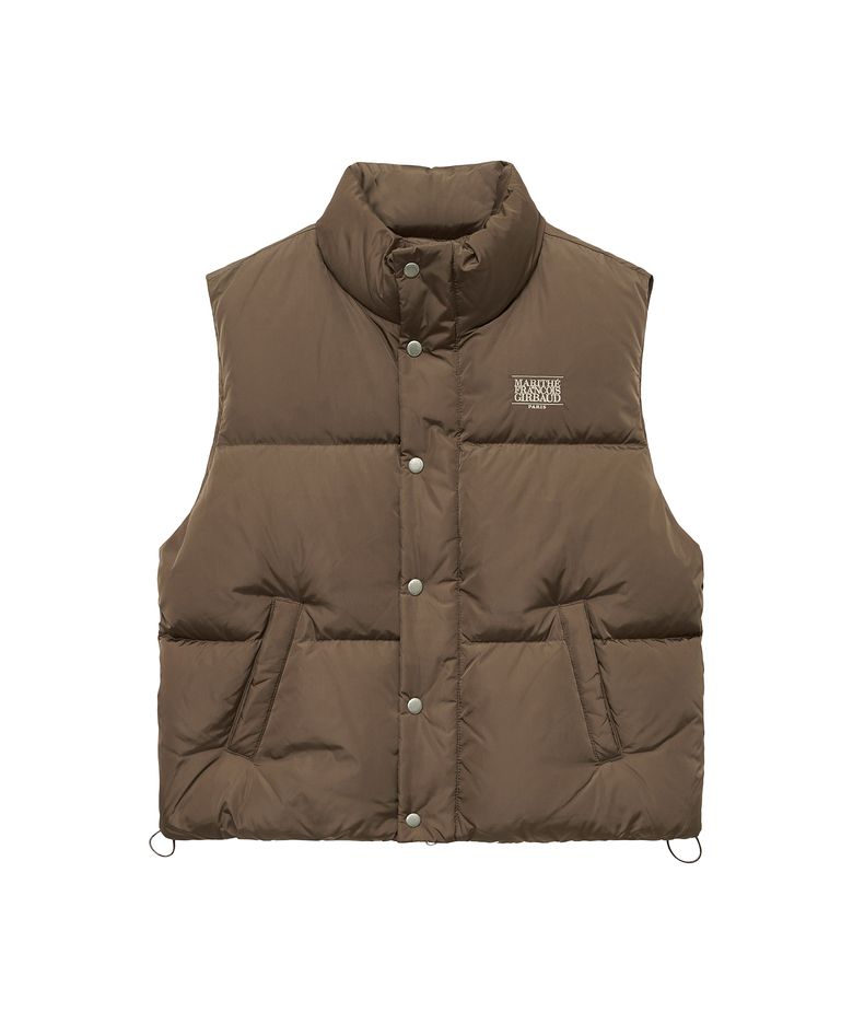 CLASSIC LOGO DUCK DOWN VEST brown