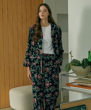 (W) 로즈 파자마 세트 (블랙)